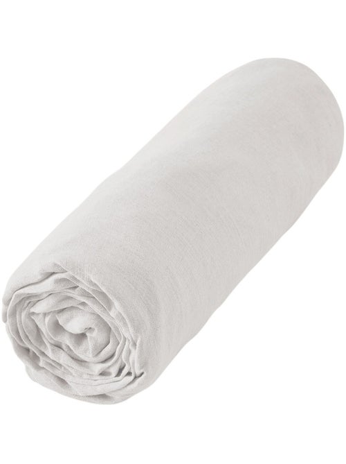Drap housse lin lave Soline - Kiabi