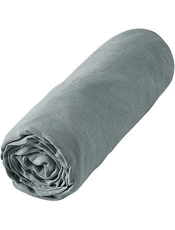 Drap housse lin lave Soline