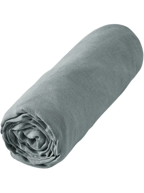 Drap housse lin lave Soline - Kiabi