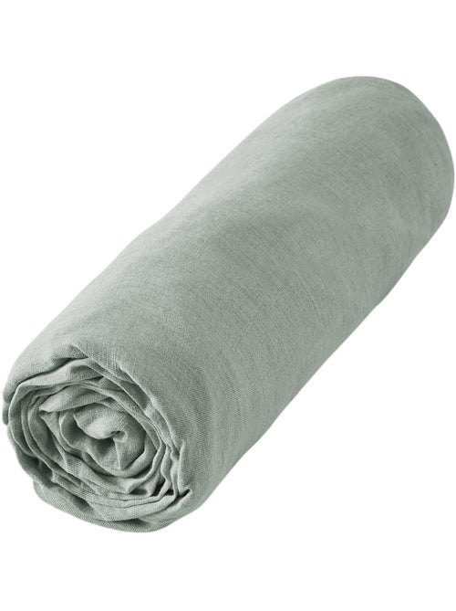 Drap housse lin lave Soline - Kiabi