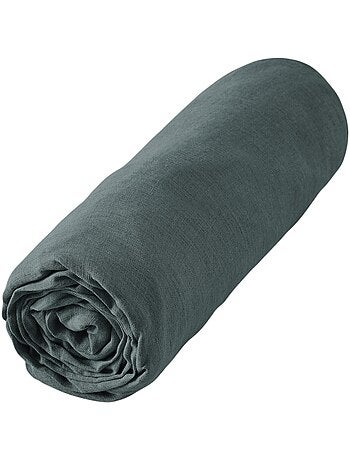 Drap housse lin lave Soline