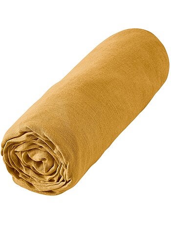 Drap housse lin lave Soline