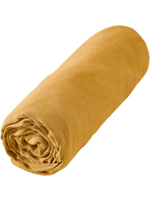 Drap housse lin lave Soline - Kiabi