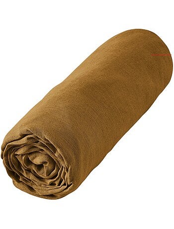 Drap housse lin lave Soline