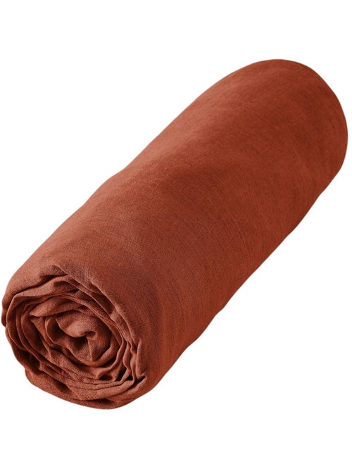 Drap housse lin lave Soline - Kiabi