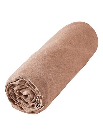 Drap housse lin lave Soline
