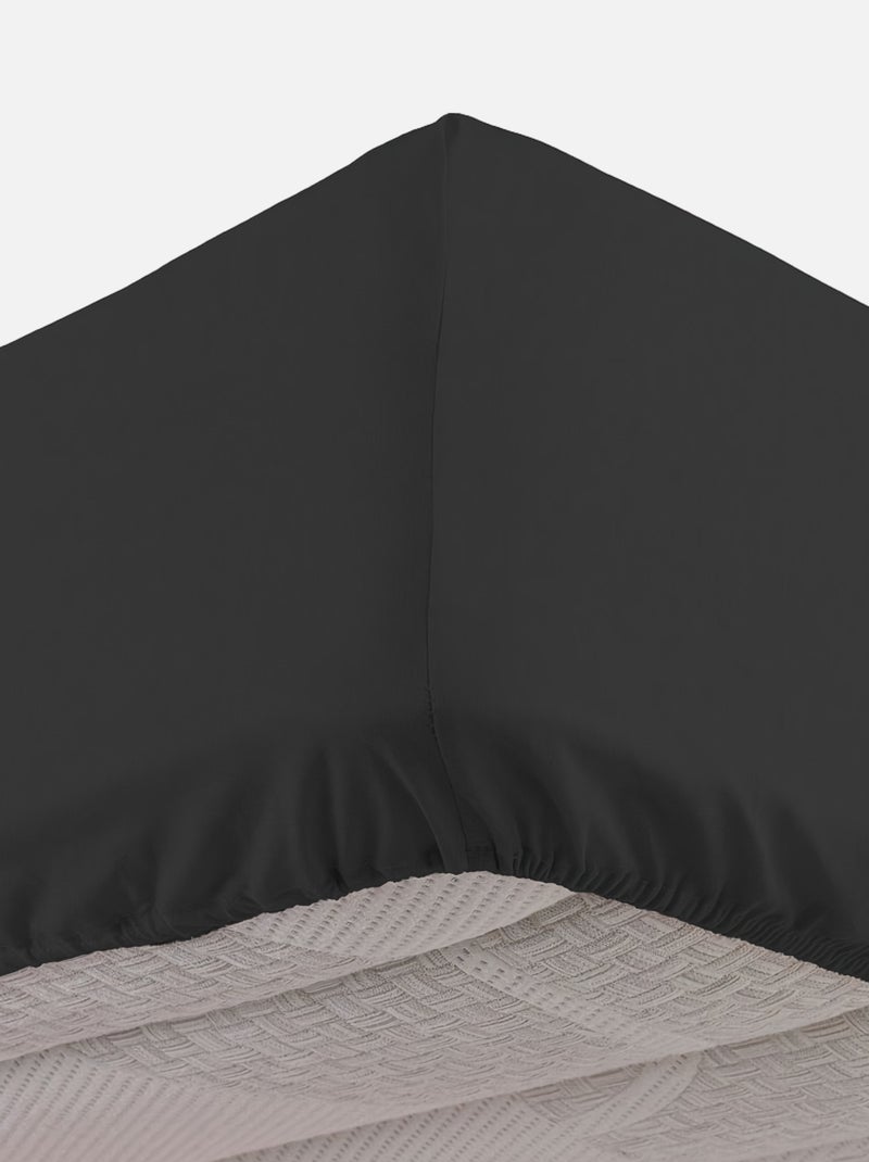 Drap housse Lina gris anthracite - Kiabi