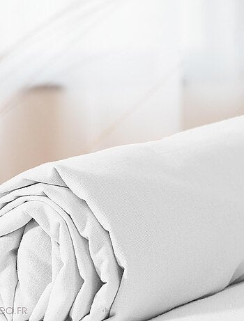 Drap housse LINO coton lavé