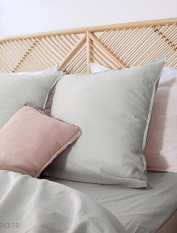 Drap housse LINO coton lavé