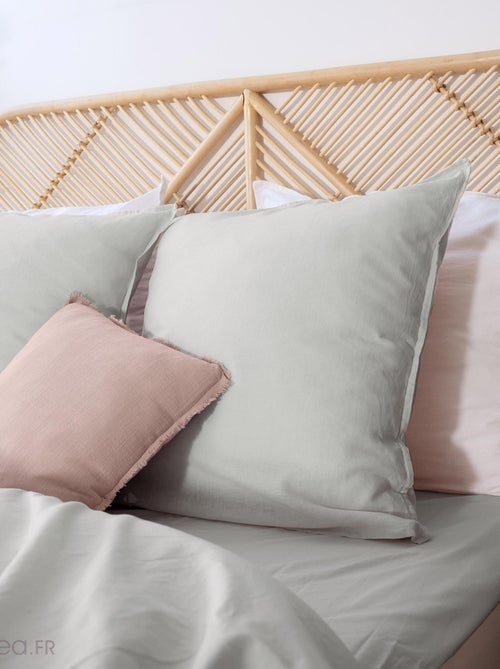Drap housse LINO coton lavé - Kiabi