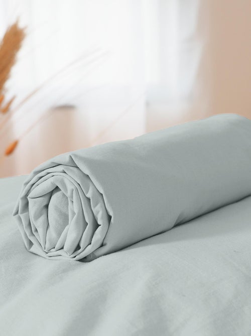 Drap housse LINO coton lavé - Kiabi