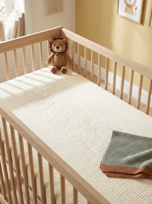 Drap housse lit bébé (70x140) en double gaze de coton - Kiabi Home - Kiabi