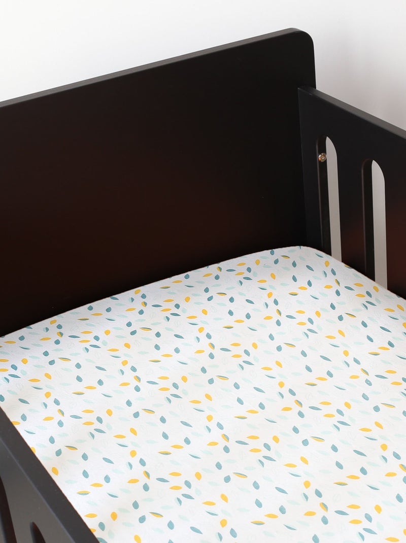 Drap Housse Lit Bébé Modèle Feuille Blanc - Kiabi