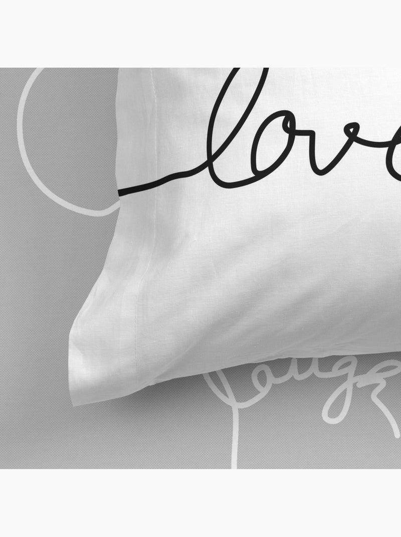Drap-housse Live "Happyfriday" Blanc - Kiabi