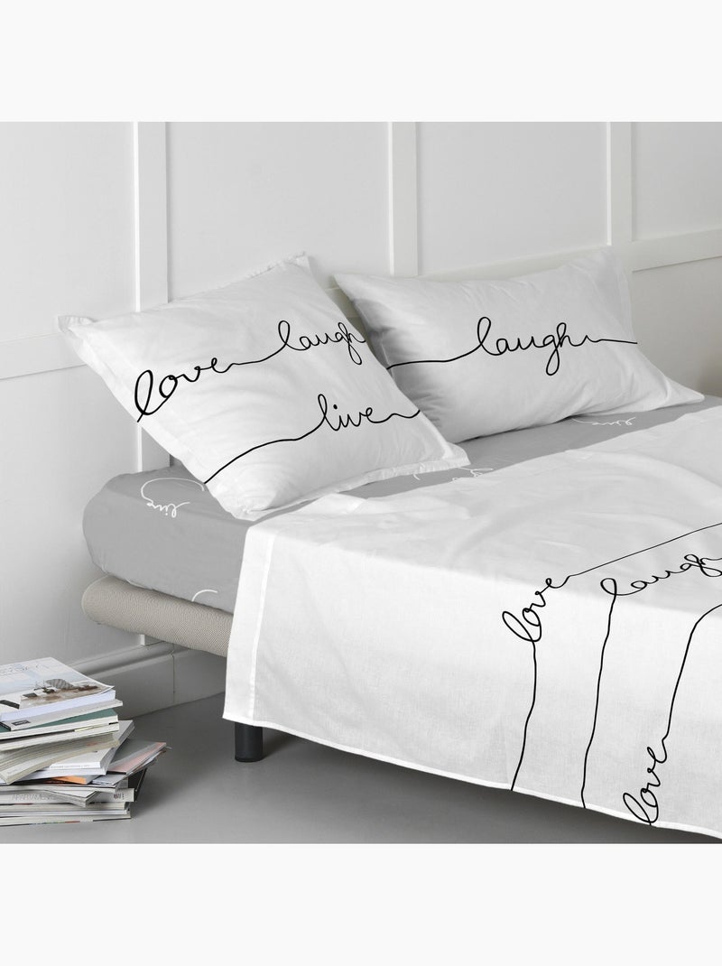Drap-housse Live "Happyfriday" Multicolore - Kiabi