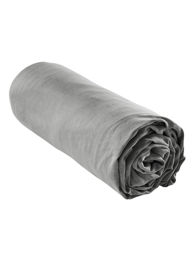 Drap housse Lyocell uni Collection Lysandre Gris foncé - Kiabi
