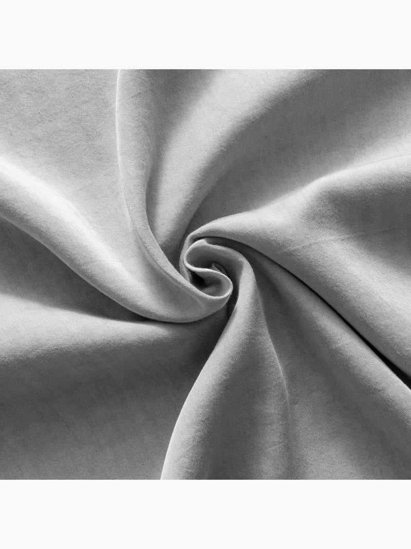 Drap-housse – Lyocell uni LYSANDRE – Bonnet 30 cm gris anthracite - Kiabi