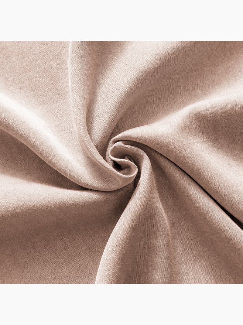 Drap-housse – Lyocell uni LYSANDRE – Bonnet 30 cm Vieux rose - Kiabi