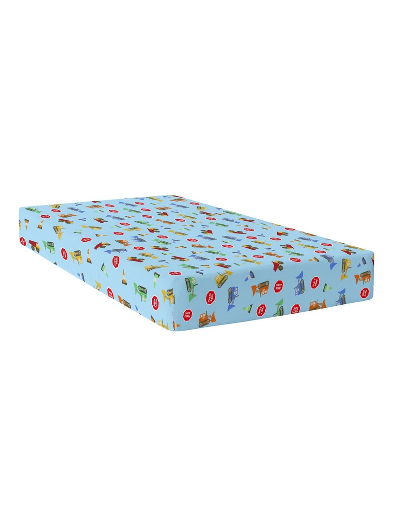 Drap-housse Machinery "Happyfriday" Blanc - Kiabi