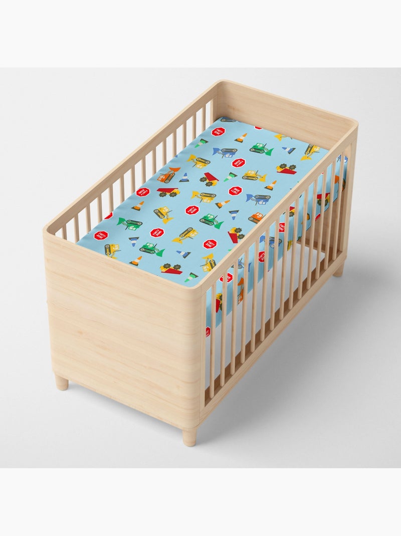 Drap-housse Machinery Lit Bébé "Happyfriday" Multicolore - Kiabi
