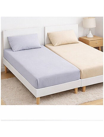 Drap housse microfibre 90x190cm en lot - 90x190 / Multicolore / Lot de 2