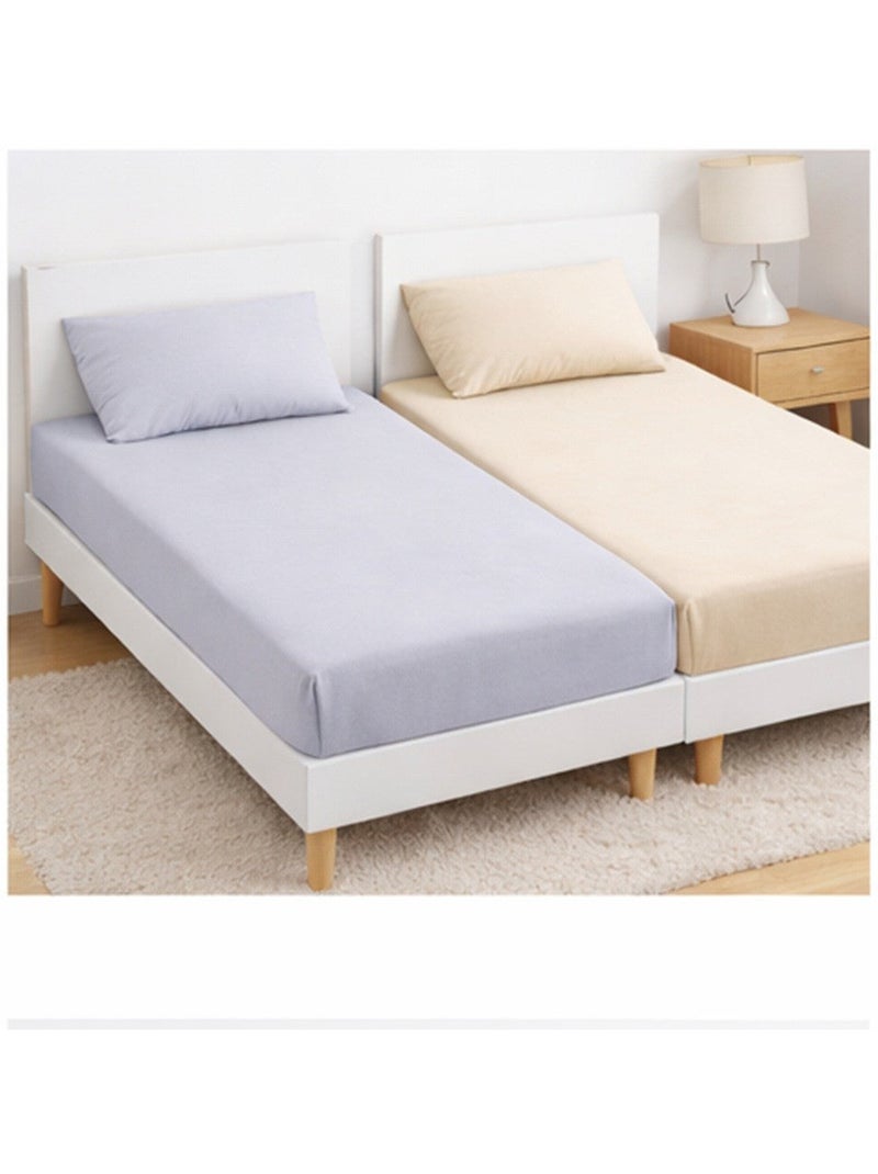 Drap housse microfibre 90x190cm en lot - 90x190 / Multicolore / Lot de 2 Multicolore - Kiabi