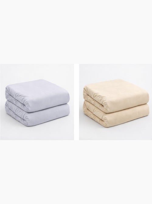 Drap housse microfibre 90x190cm en lot - 90x190 / multicolore / lot de 6 - Kiabi Drap housse microfibre 90x190cm en lot - 90x190 / multicolore / lot de 6 - Kiabi