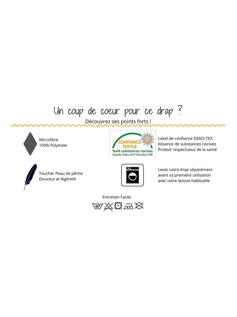 Drap Housse Microfibre Beige - Kiabi
