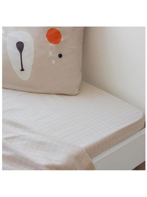 Drap housse microfibre carreaux - Kiabi Drap housse microfibre carreaux - Kiabi