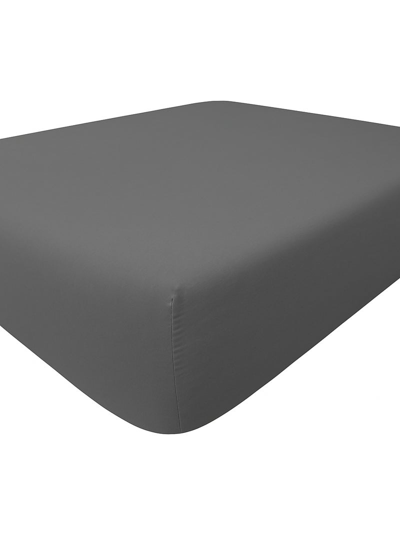 Drap Housse Microfibre gris anthracite - Kiabi