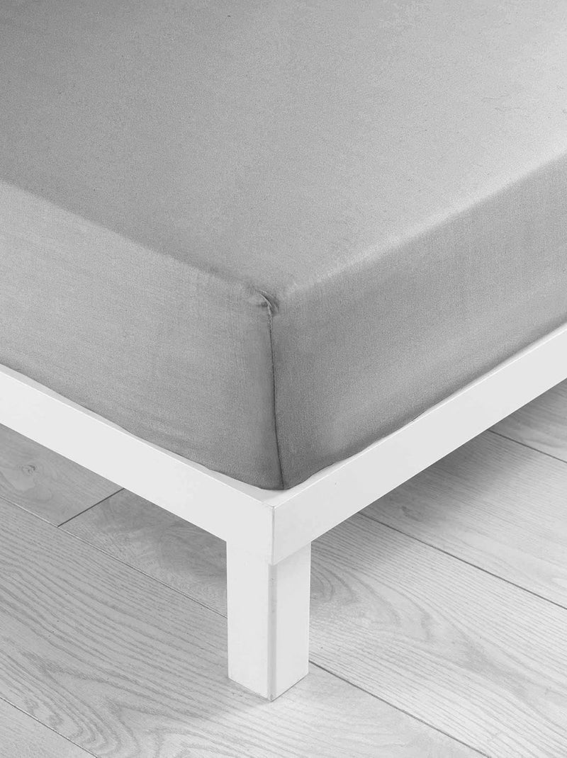 Drap housse Microfibre Oscar Douceur d'Intérieur Gris - Kiabi