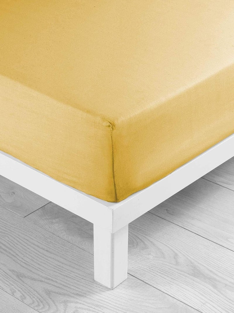 Drap housse Microfibre Oscar Douceur d'Intérieur Jaune - Kiabi