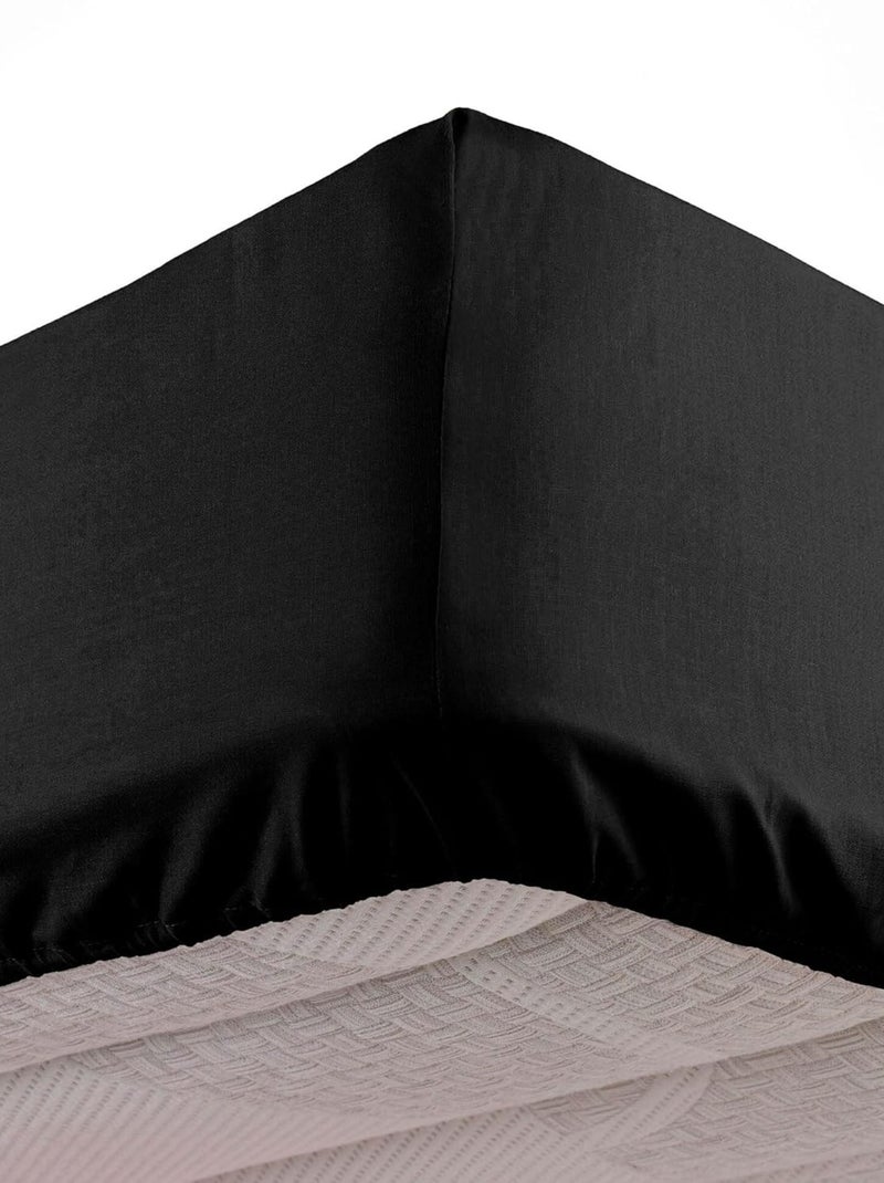 Drap Housse Microfibre Oscar Noir - Kiabi