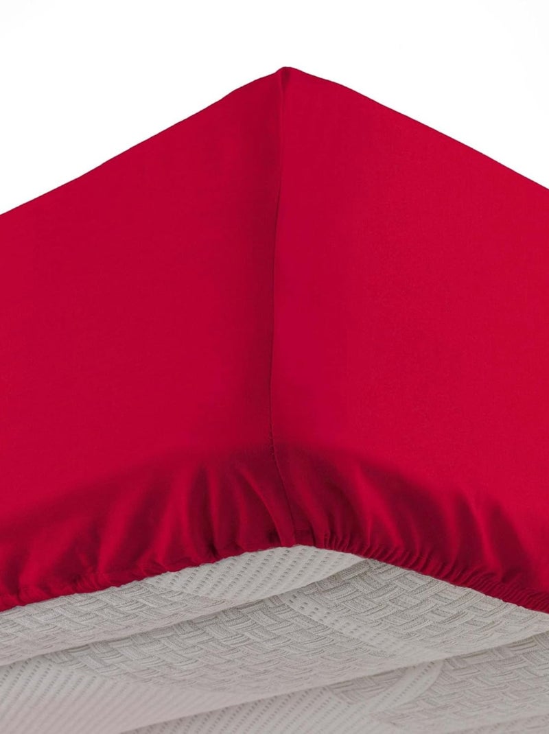 Drap Housse Microfibre Oscar Rouge - Kiabi