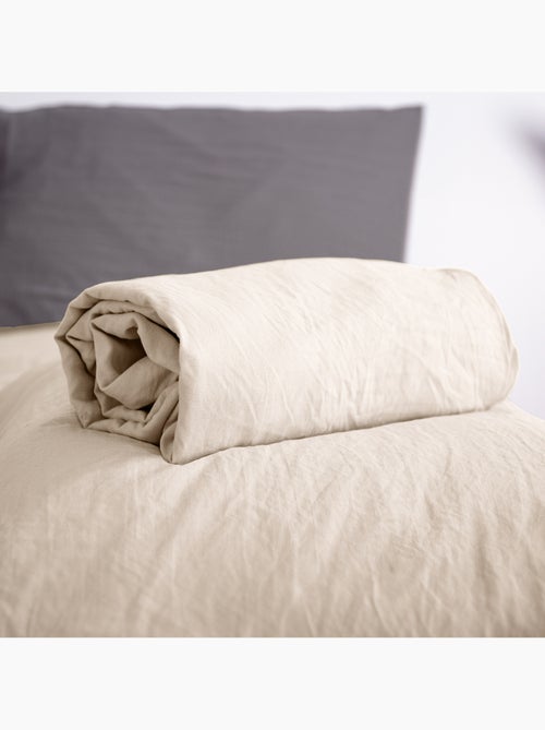 Drap housse MILA micro lavée polyester - Kiabi
