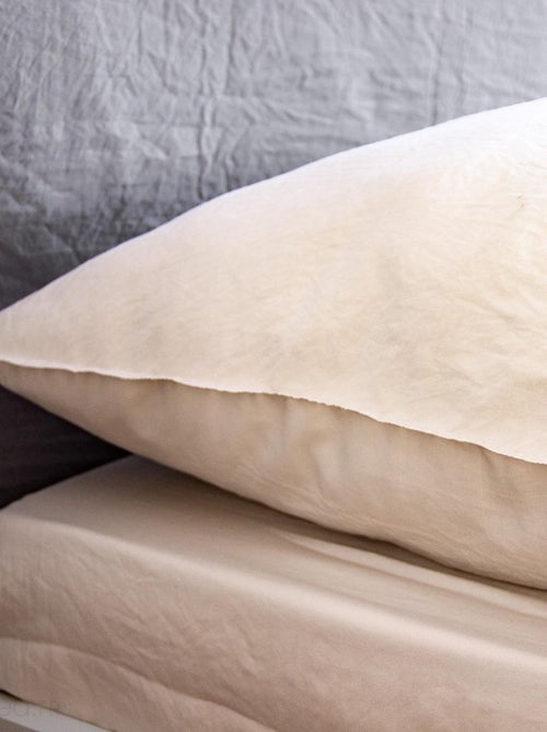 Drap housse MILA micro lavée polyester - Kiabi