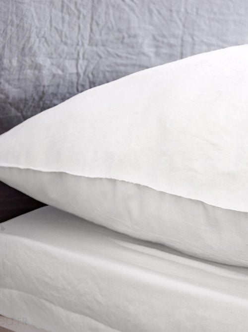Drap housse MILA micro lavée polyester - Kiabi
