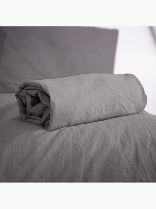 Drap housse MILA micro lavée polyester - Kiabi
