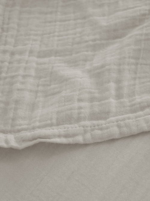 Drap housse mousseline de coton MILOS - Kiabi Drap housse mousseline de coton MILOS - Kiabi