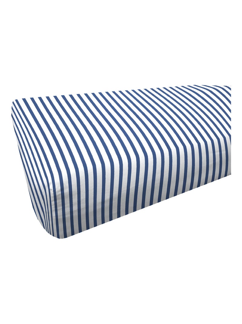 Drap housse OCTOPUSSE en coton issu de l'agriculture biologique Blanc Bleu - Kiabi