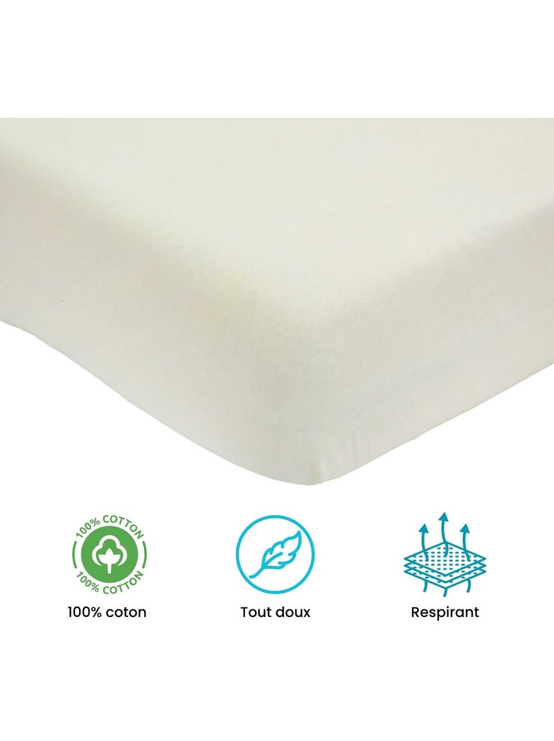 Drap Housse Oeko-tex® Standard 100 Beige - Kiabi