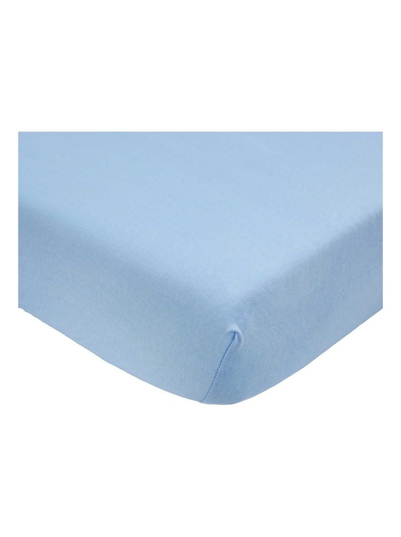 Drap housse OEKO-TEX® STANDARD 100 Bleu ciel - Kiabi
