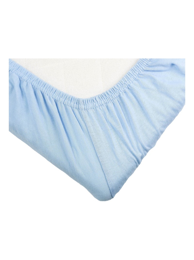 Drap Housse Oeko-tex® Standard 100 Bleu ciel - Kiabi