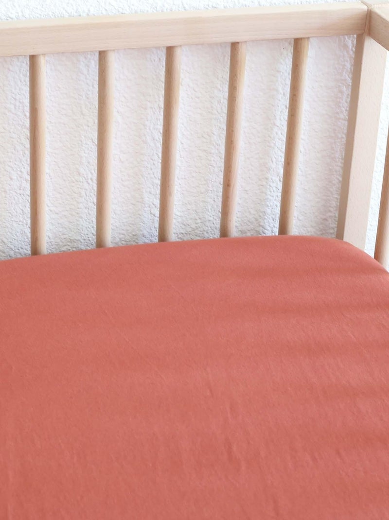 Drap Housse Oeko-tex® Standard 100 Rouge brique - Kiabi