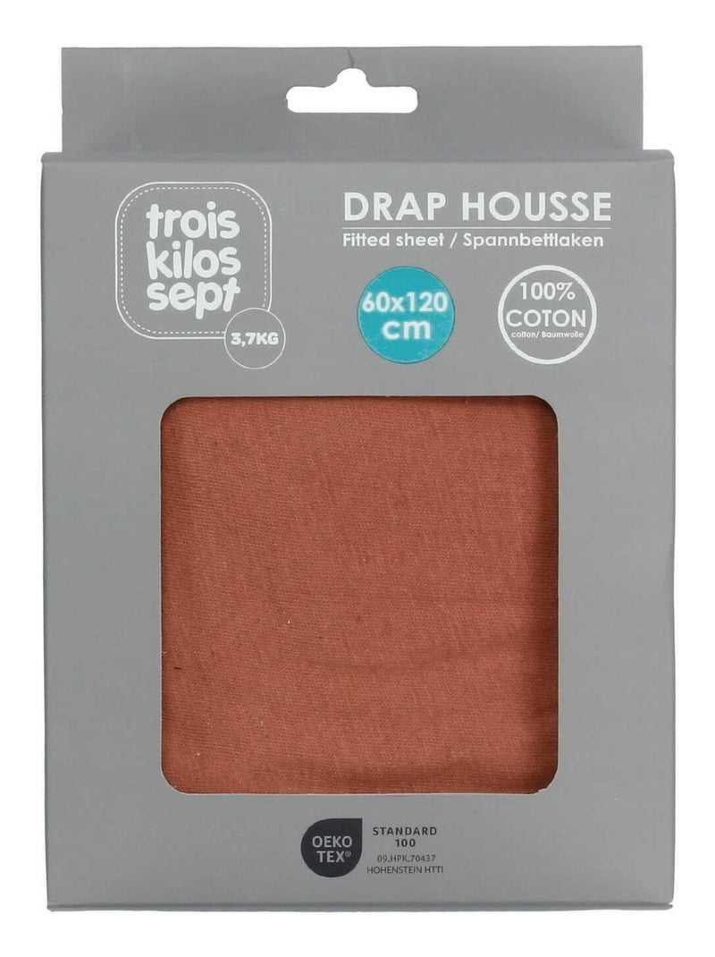 Drap Housse Oeko-tex® Standard 100 Rouge brique - Kiabi