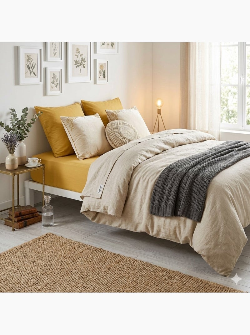 Drap housse Oscard Jaune - Kiabi