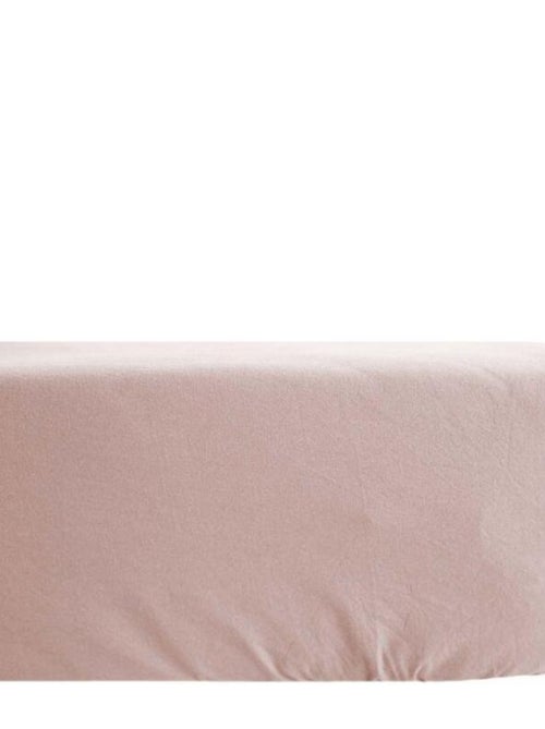 Drap housse Palace pur coton teint lavé 63 fils/cm² Vent du sud - Palace Rose - 180 x 200 cm bonnet - Kiabi