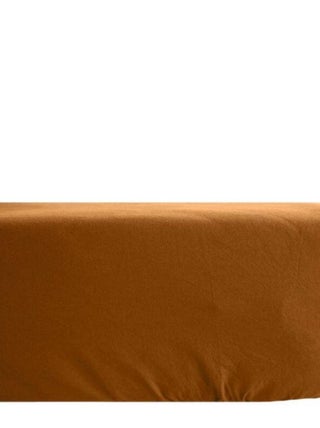 Drap housse Palace pur coton teint lavé 63 fils/cm² Vent du sud - Palace Terre Cuite - 180 x 200 cm