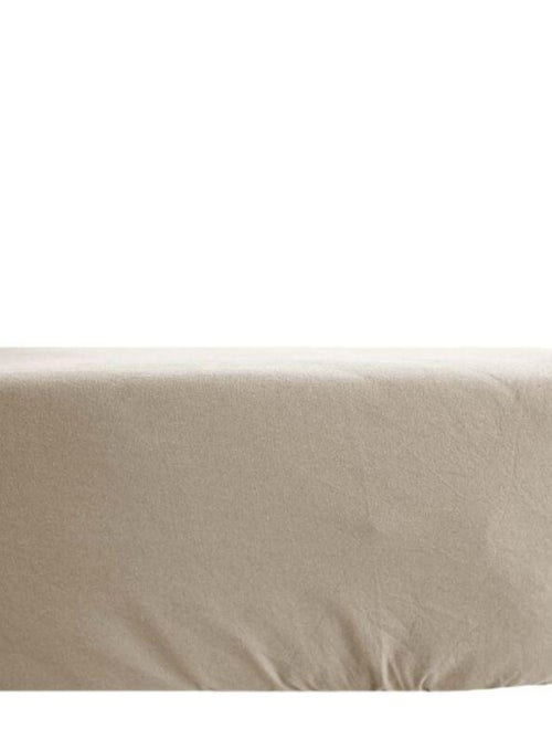 Drap housse Palace pur coton teint lavé 63 fils/cm² Vent du sud - Kiabi
