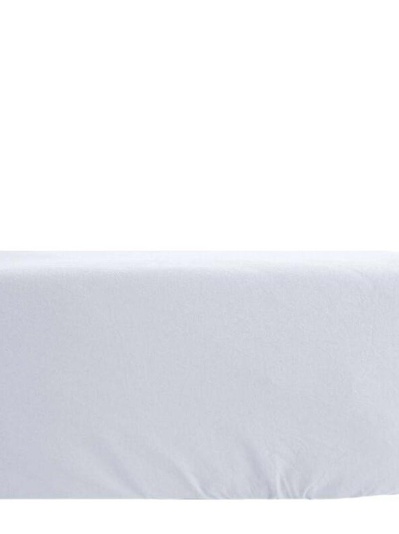 Drap housse Palace pur coton teint lavé 63 fils/cm² Vent du sud Blanc cassé - Kiabi